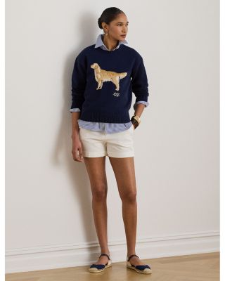Intarsia Golden Retriever Dog Knit Sweater