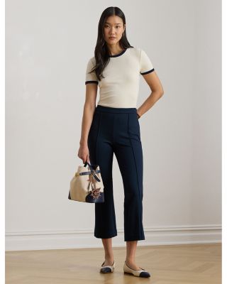 Twill Flare Ankle Pants