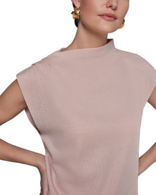 Asymmetric Mock Neck Sweater