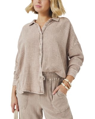 Ava Gauze Button Down Shirt