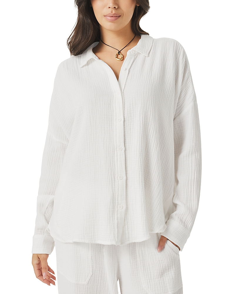 Splendid Ava Gauze Button Down Shirt