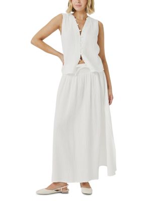 Ava Gauze Button Front Tank