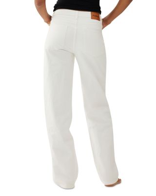 The Baggy Mid Rise Jeans in White