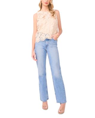 Lace Button Down Shell