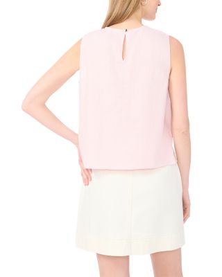 Sleeveless Crewneck Blouse