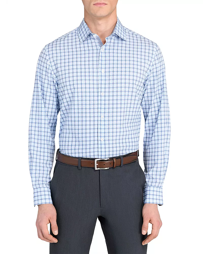 Wrk Slim Fit Plaid Performance Dress Shirt