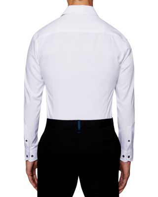 Slim Fit Performance White Solid Dress Shirt