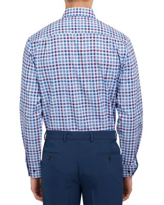 Regular Fit Large Check Performance Dress Shirt