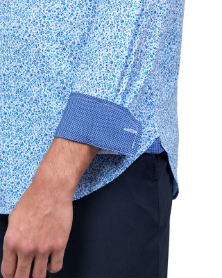 Slim Fit Floral Performance Dress Shirt