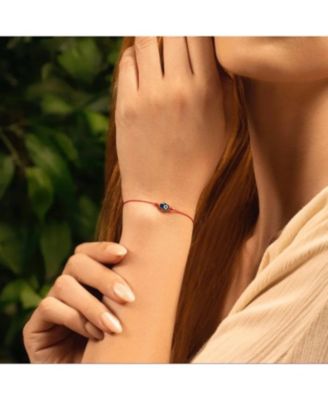 Ultimate Shield Navy Enamel Hamsa Drawstring Bracelet