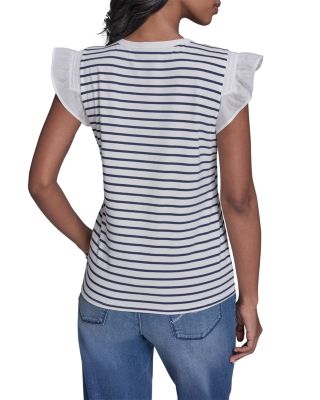 Ruffled Striped Top