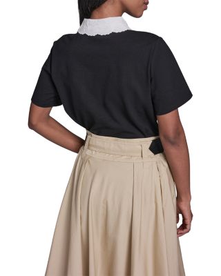 Floral Collar Polo Top