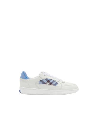  Men's Leather and Check Terrace Sneakers