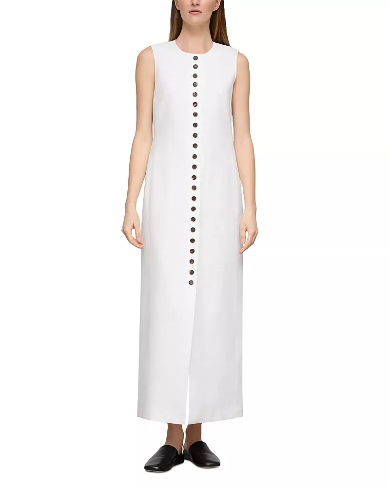 Lafayette 148 New York Sleeveless Straight Maxi Dress