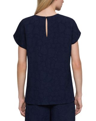 Short Sleeve Round Neck Blouse