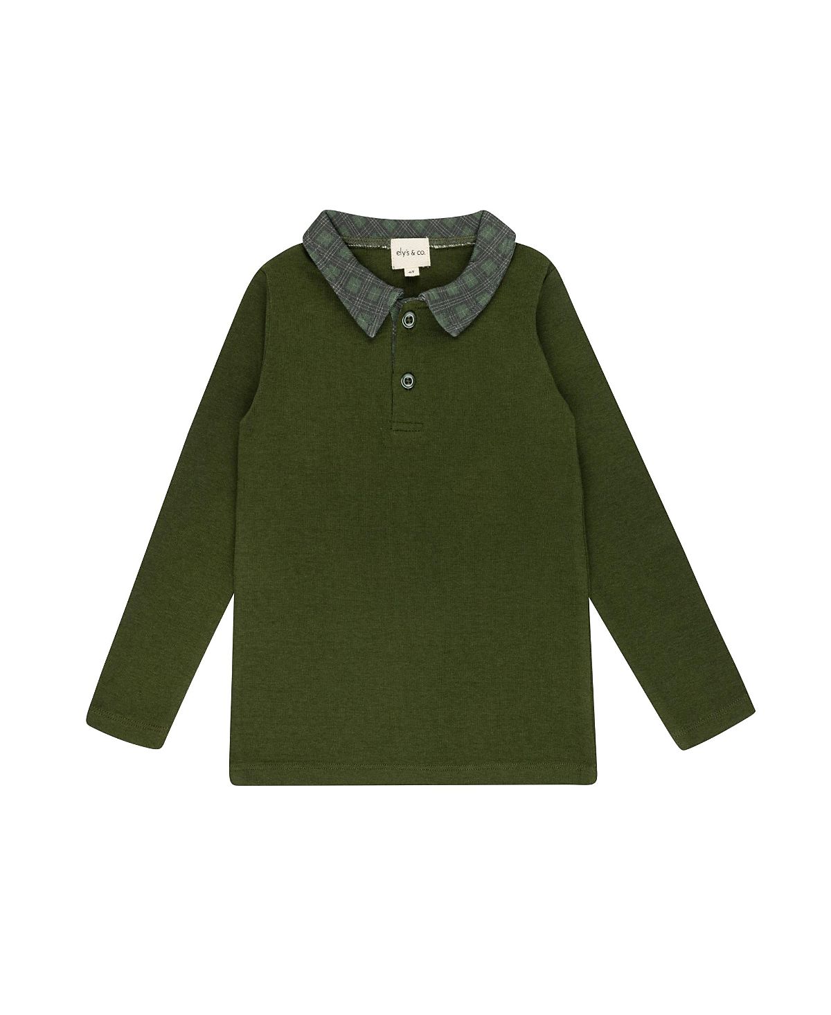 Ely's & Co. Boys' Velour Plaid Bear Collection Polo - Little Kid, Big Kid