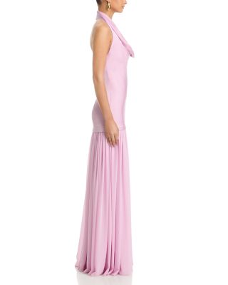 Cowl Neck Drop Waist Gown - Exclusive