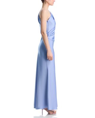 One Shoulder Charmeuse Dress - Exclusive