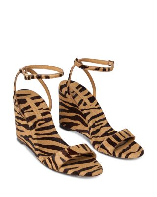 Women's Calf Hair Wedge Sandals