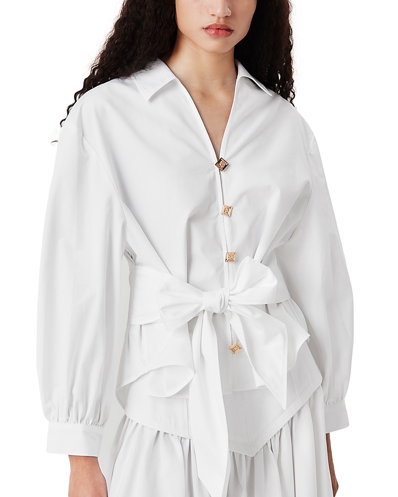 TRESSE Popeline Tie Waist Blouse