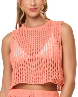 Santer Crochet Cover Up Crop Top & Sander Cover Up Skirt