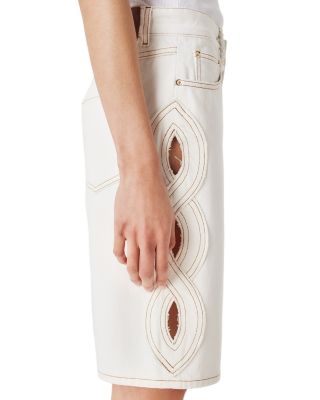 Side Cutout Bermuda Shorts