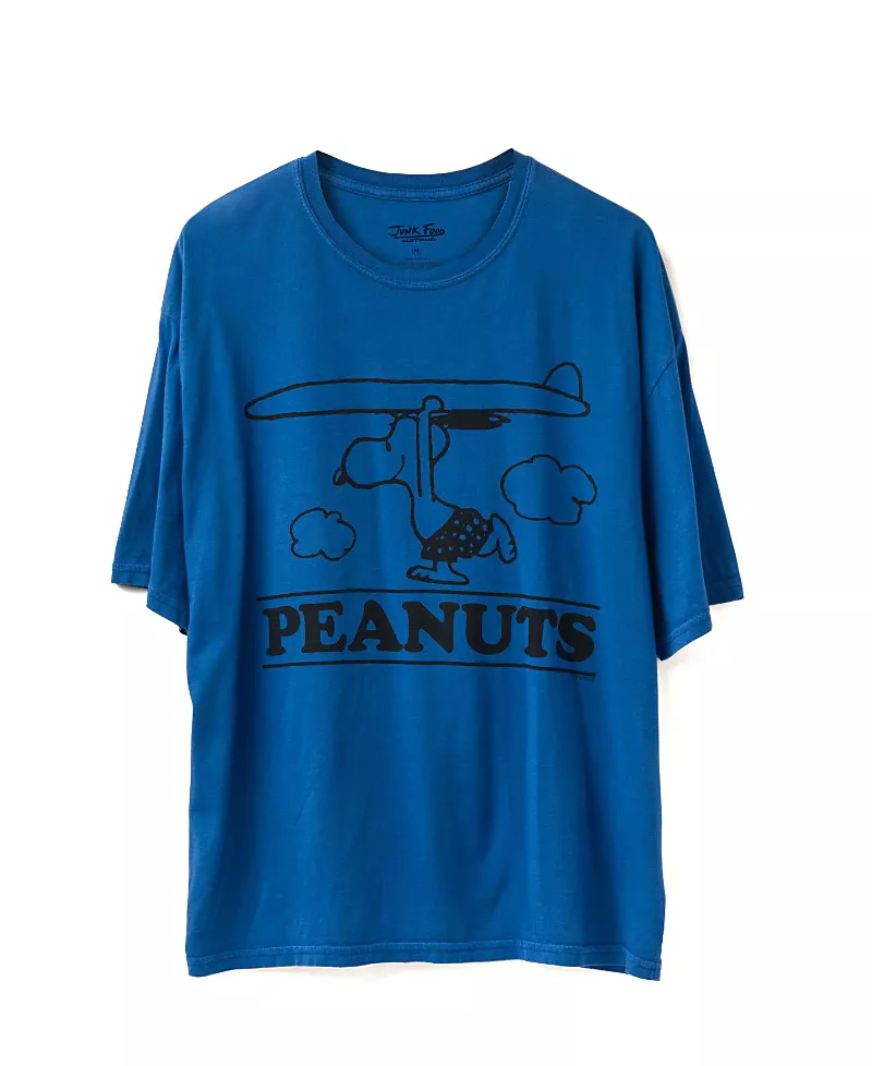 Junk Food Clothing Unisex Peanuts Snoopy Surfboard Oversized Tee