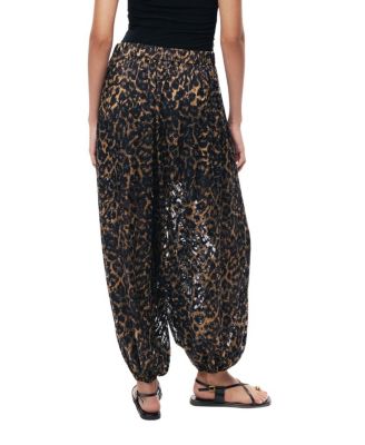 Printed Relaxed Balloon-Leg Pants