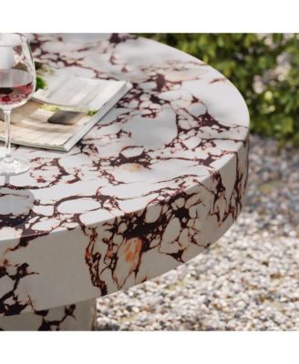 Alora Indoor - Outdoor Patio Concrete Round Coffee Table