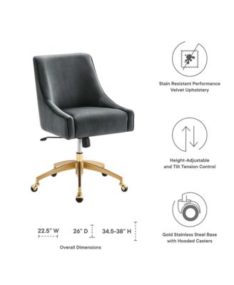 Discern Performance Velvet Office Chair