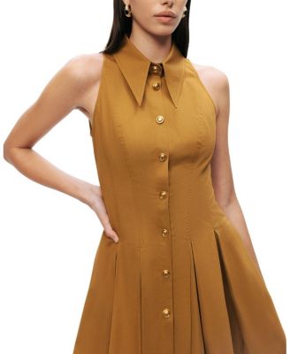 Sleeveless Pleated Mini Dress