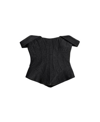 Off-Shoulder Sculpted Bustier
