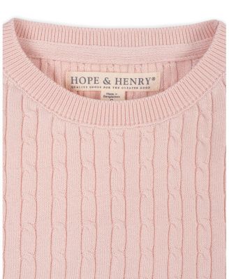 Girls' Organic Short Sleeve Cable Sweater - Little Kid, Big Kid