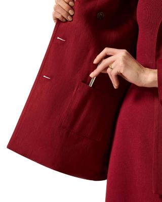 Double Breasted Crewneck Blazer