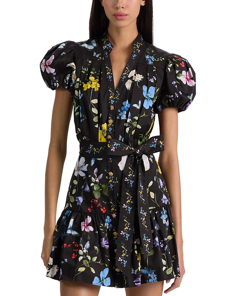 Alice and Olivia Cora Mini Floral Shirtdress