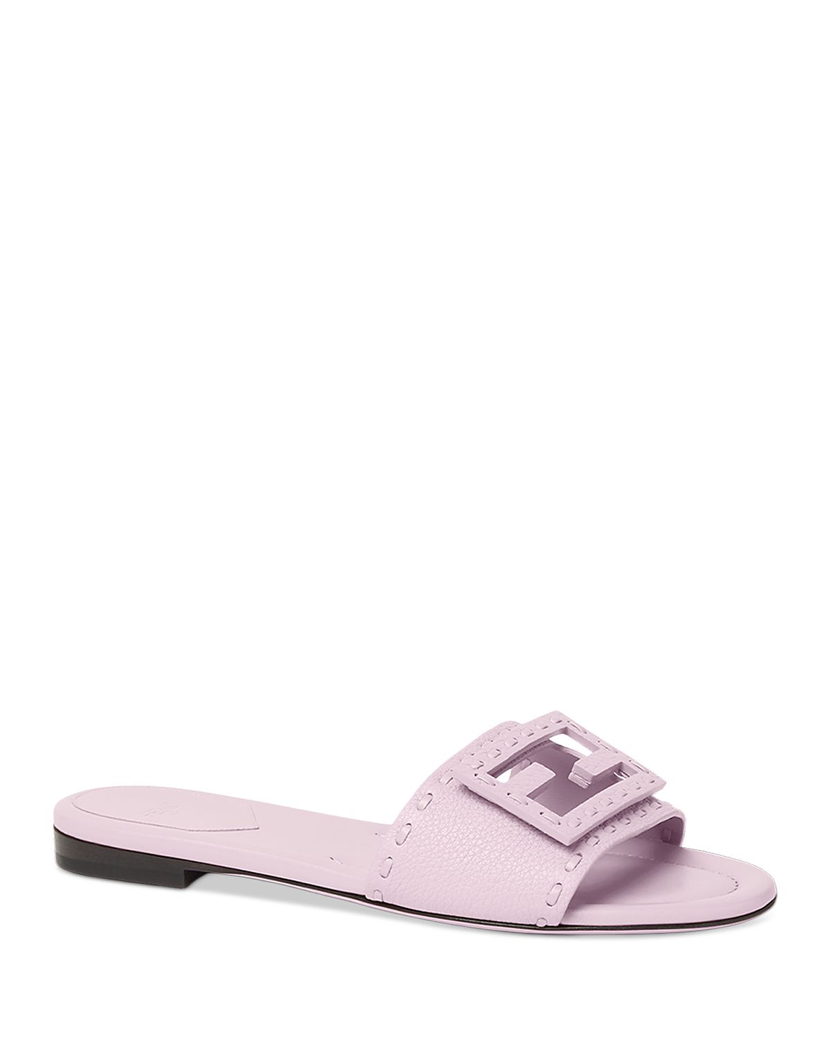 Fendi Women's Baguette Leather Selleria Slides