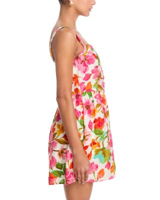 Floral Drop Waist Mini Dress - Exclusive