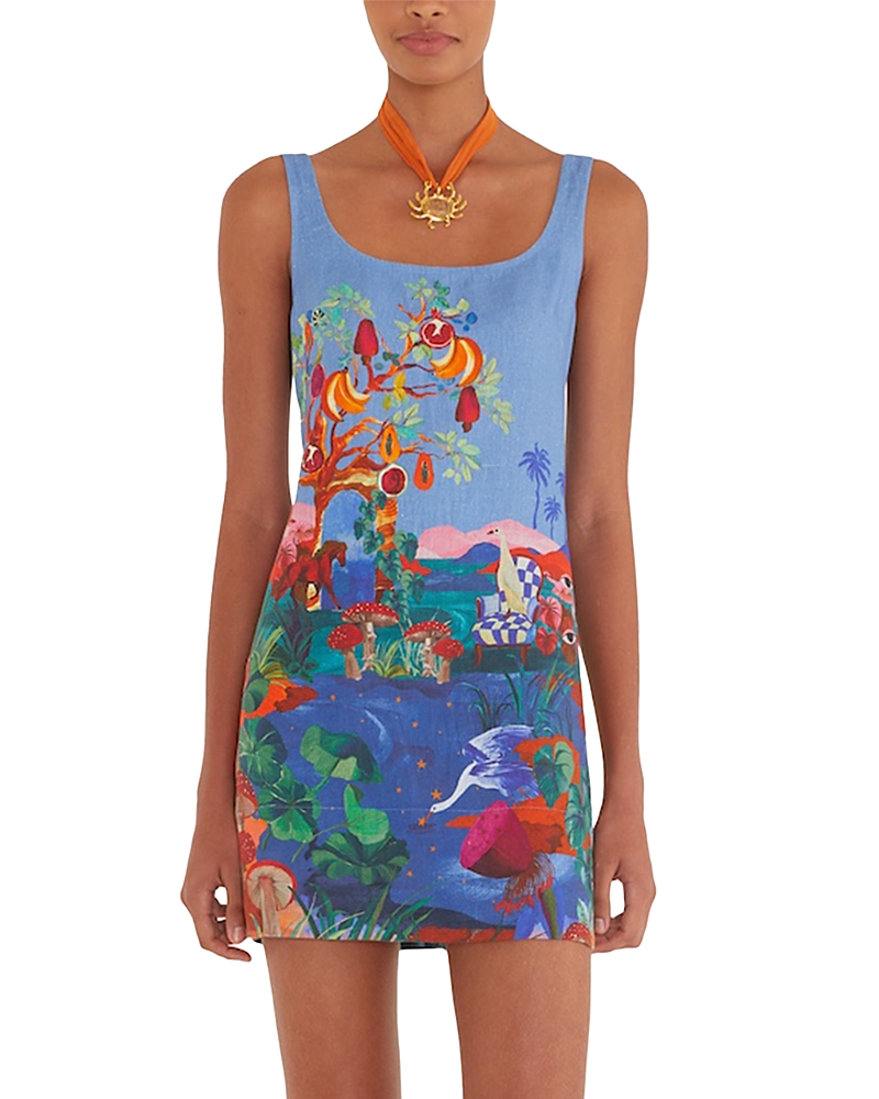 Farm Rio Dream Landscape Linen Dress