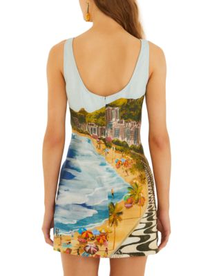 Copacabana Beach Linen Mini Dress