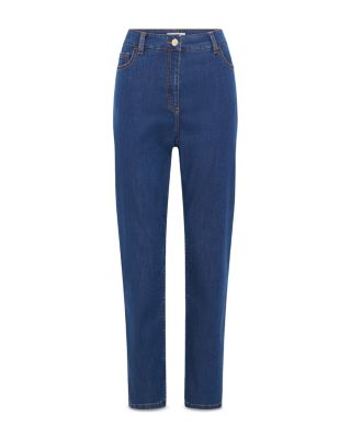 Amandyne High Rise Ankle Straight Jeans in Blue
