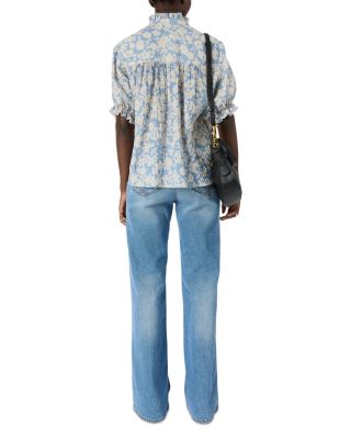 Cephise Ruffled Edge Top