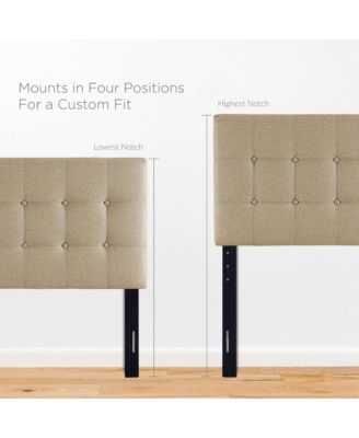 Emily Upholstered Fabric Headboard, Twin