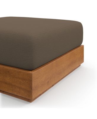 Tahoe Outdoor Patio Acacia Wood Ottoman