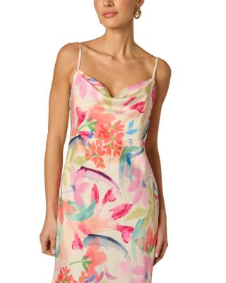 Sateen Bias Long Dress