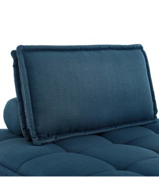 Saunter Tufted Fabric Armless Chair