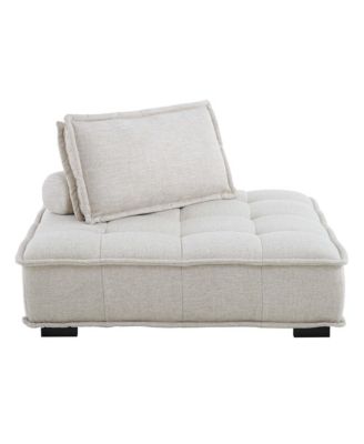 Saunter Tufted Fabric Armless Chair