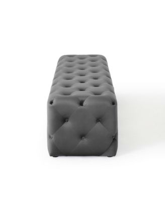 Amour 72" Tufted Button Entryway Performance Velvet Bench