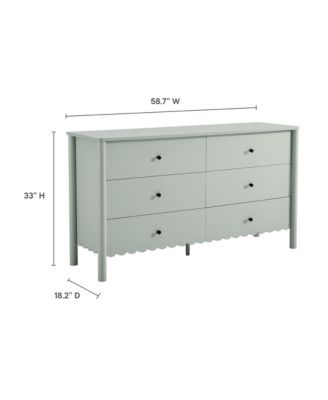 Emmeline Scalloped 6-Drawer Dresser