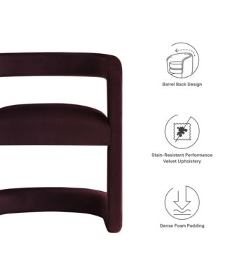 Winslow Barrel Performance Velvet Dining Chair