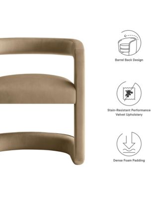 Winslow Barrel Performance Velvet Dining Chair